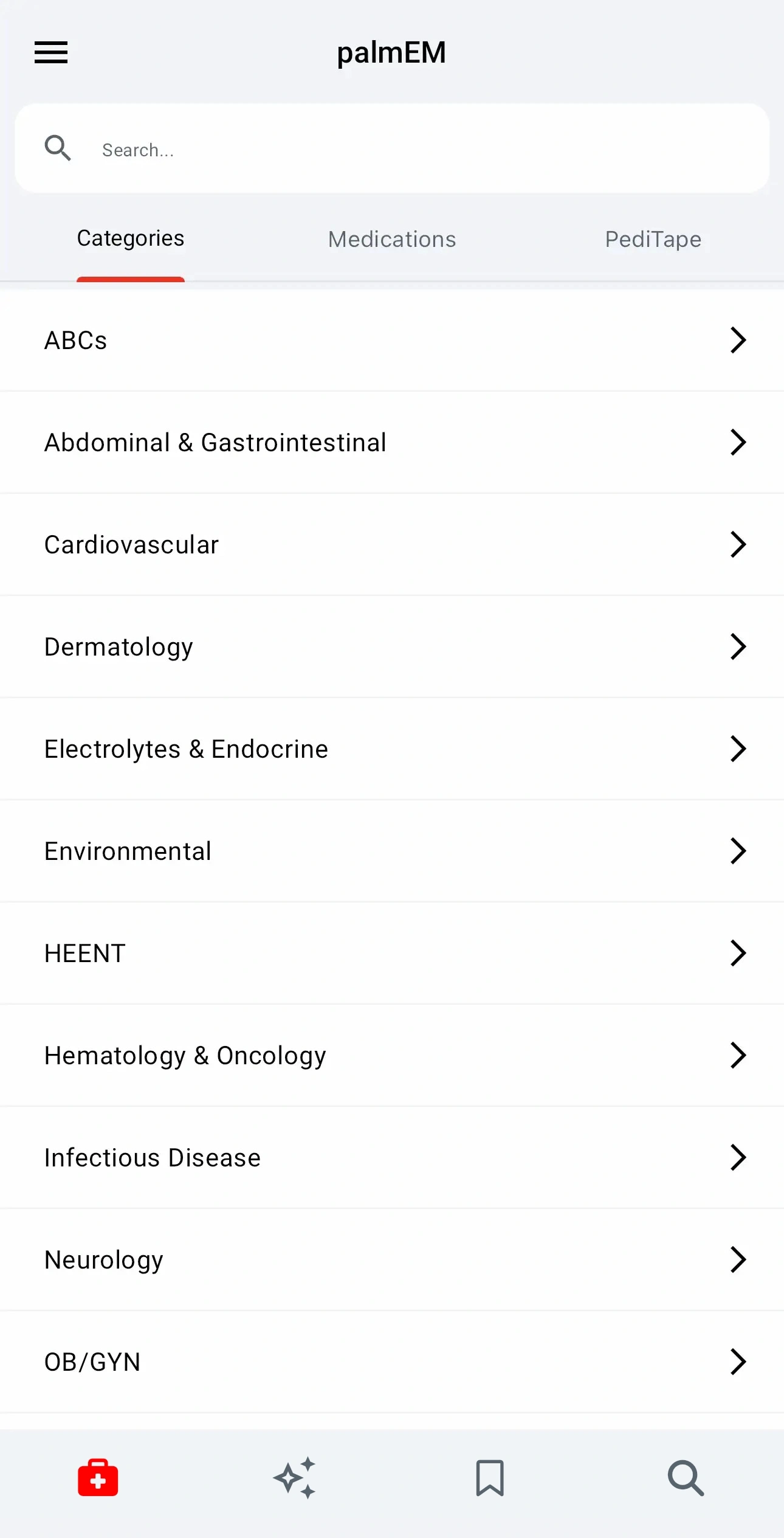 Categories interface